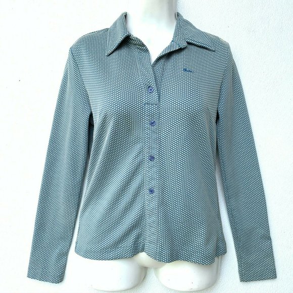 Vintage Guess‎ Women's Blouse Size Medium Blue Coll - Picture 1 of 8